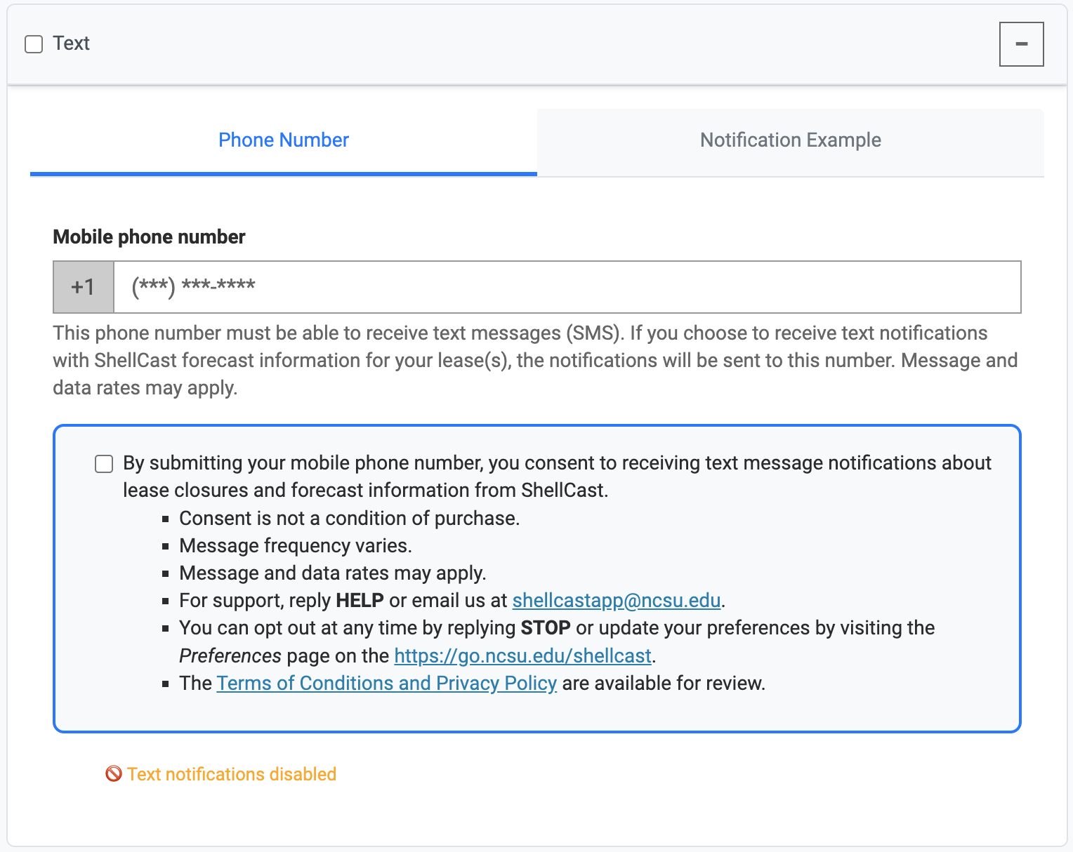 Text Message Opt-In